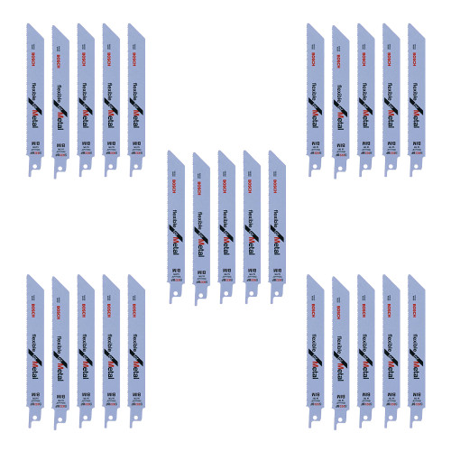 Bosch S 922 BF Flexible Reciprocating Saw Blades for Metal - Pack of 25 image