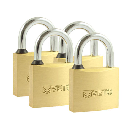 Timco Brass Keyed Alike Padlocks 40mm - Pack of 4 image