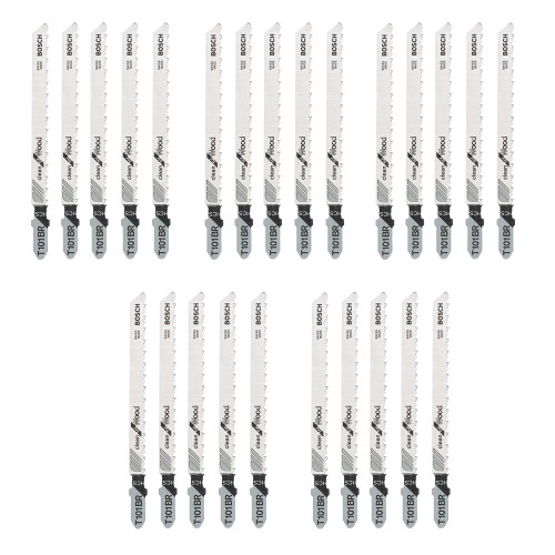 Bosch T 101 BR Clean Cut for Wood HCS Jigsaw Blades - Pack of 25 image