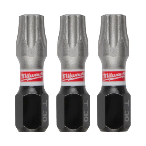 Milwaukee GEN4 SHOCKWAVE TX30 25mm Impact Screwdriver Bits - Pack of 3 image