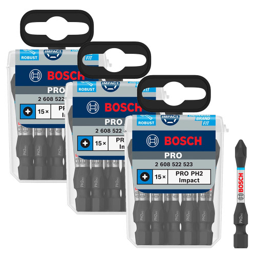 Bosch PRO PH2 55mm Impact Screwdriver Bit - Pack of 45 image