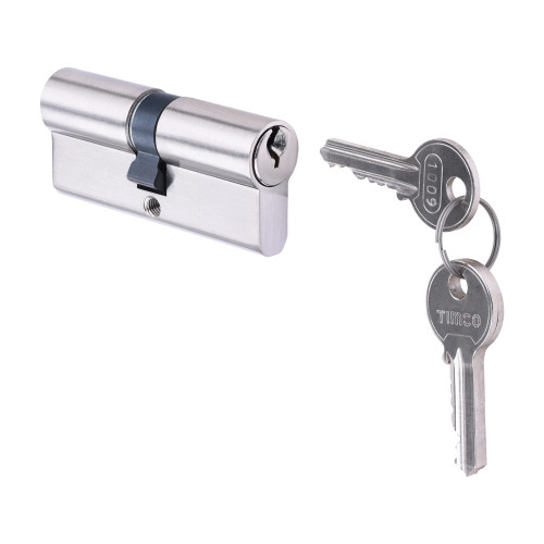Timco Double Euro Profile Cylinder - Satin Nickel image