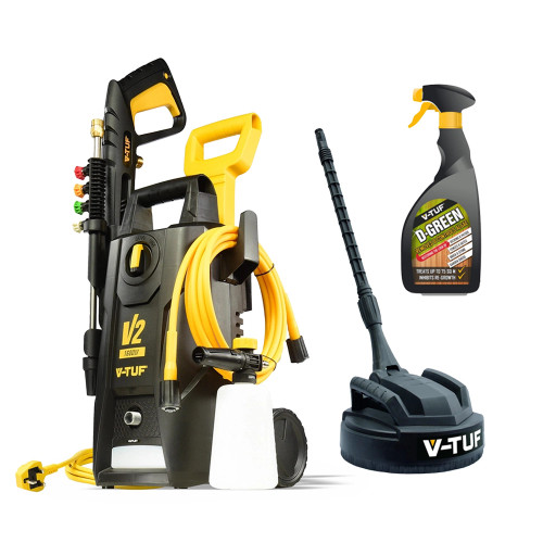 V-TUF V2 X2 Portable Electric Pressure Washer, Patio Cleaner Head & 750ml Garden Surface Cleaner image