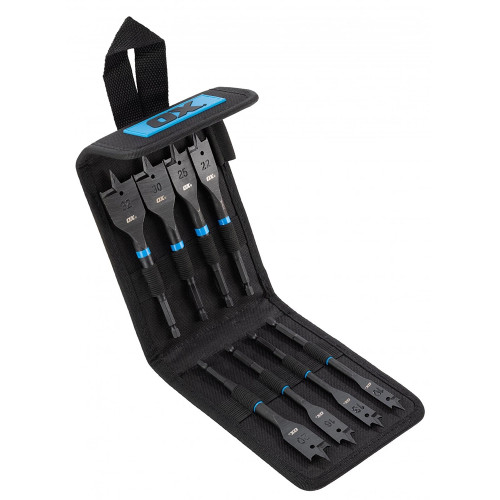 OX PRO 8 Piece Flat Impact Wood Drill Bit Set image