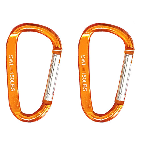 WORKPRO WP389006 60mm D-shape Spring-loaded Carabiners - Pack of 50 image