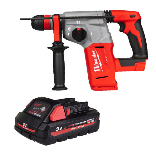 Milwaukee M18 BLHX-0 18V Brushless SDS+ Hammer Drill with FIXTEC Chuck & 3.0Ah High Output Battery image