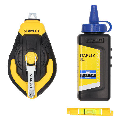 Stanley STHT47312-0 30m Chalk Line Kit with Level image