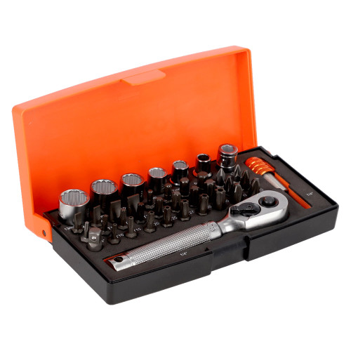 Bacho S39MH 39 Piece 1/4" Drive Socket & Screwdriver Bit Set image