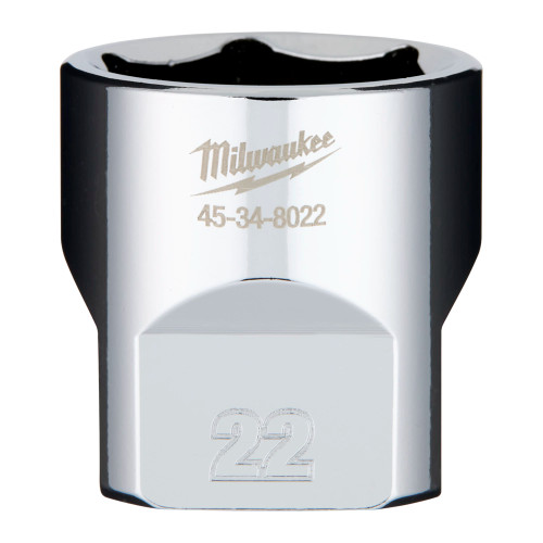 Milwaukee 22mm 3/8'' Drive Metric Socket image