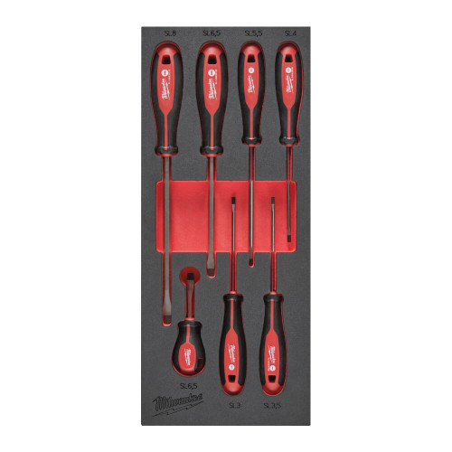 Milwaukee 7 Piece Screwdriver SL Set Foam Insert image