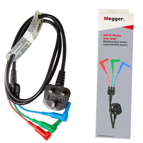 Megger SIA10 BS1363 Plug Lead Terminated 4mm Safety Plug image