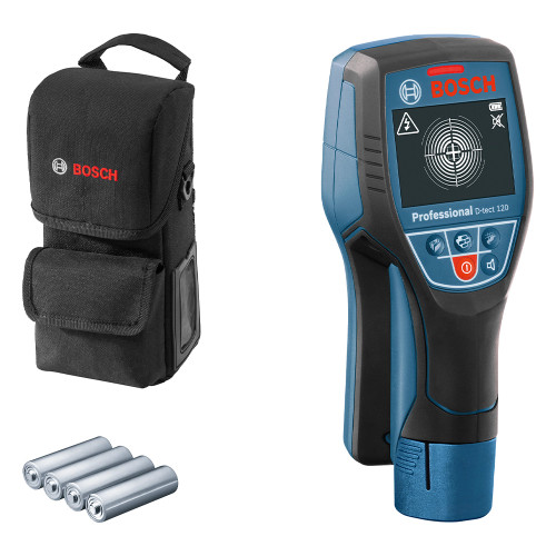 Bosch D-tect 120 Wall Scanner Detector, 4x AA Batteries & Pouch image