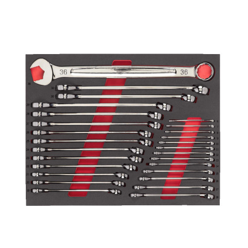 Milwaukee 27 Piece Max Bite Combination Spanner Foam Set image
