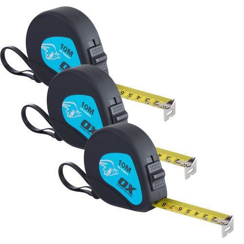 OX Trade Tape Measure 10m/33ft - Pack of 3 image