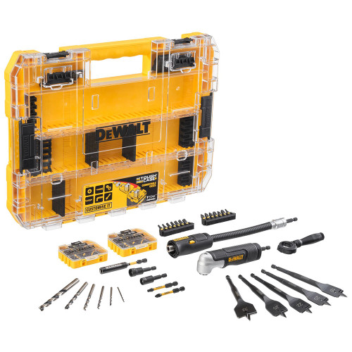Dewalt DT70776-QZ 85 Piece EXTREME Mixed Drill Bit Set with Right Angle Attachment image