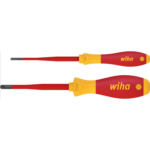 WIHA 2 Piece VDE SoftFinish Electric SlimFix Screwdriver Set image