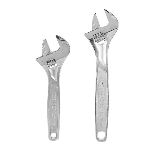WORKPRO 2 Piece Heavy Duty CR-V Steel Adjustable Wrench Set image