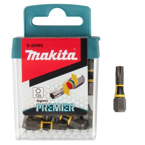 Makita E-25965 T25 x 25mm Impact Premier Torsion Screwdriver Bits - Pack of 15 image