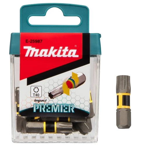 Makita E-25987 T40 x 25mm Impact Premier Torsion Screwdriver Bits - Pack of 15 image