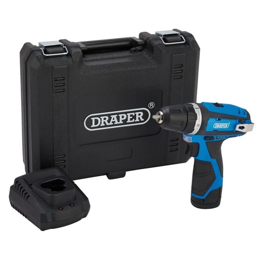 Draper 12V Drill Driver, 1x 1.5Ah Battery, 1x Fast Battery Charger & Case image