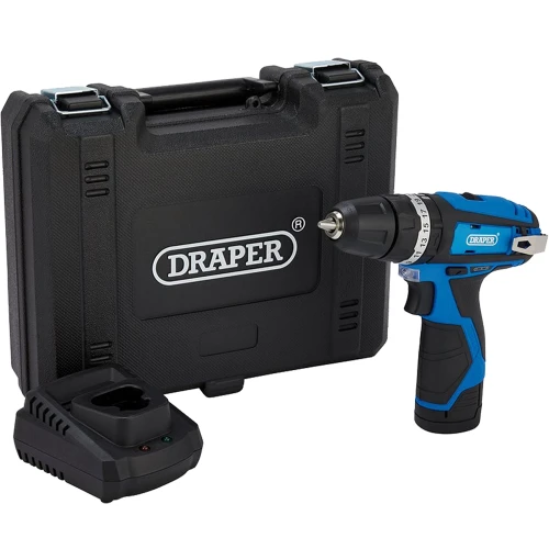 Draper 12V Combi Drill, 1x 1.5Ah Battery, 1x Fast Charger & Case image
