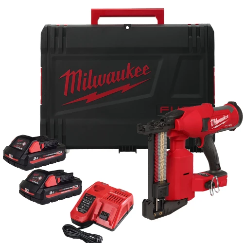 Milwaukee M18 FFUS-302C 18V FUEL Brushless Fencing Stapler, 2x 3.0Ah High Output Batteries, Charger & Case image