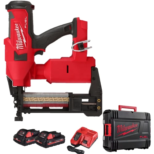 Milwaukee M18 FFUS-302C 18V FUEL Brushless Fencing Stapler, 2x 3.0Ah High Output Batteries, Charger & Case image