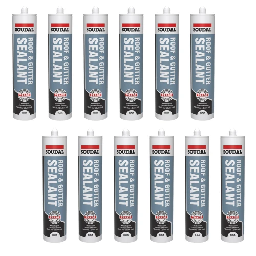 Soudal Trade Roof & Gutter Sealant Black - Box of 12 image