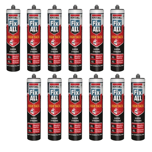 Soudal Fix ALL High Tack Sealant Adhesive Anthracite - Box of 12 image