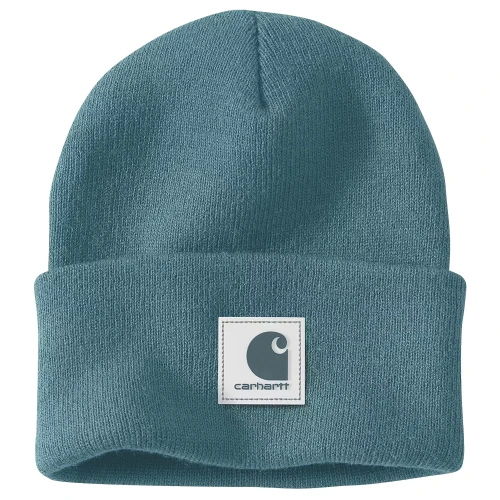 Carhartt Rubber Patch Watch Cap Beanie - Harbour Teal image