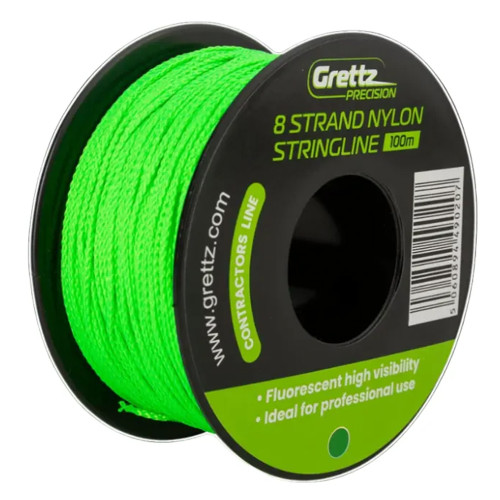 Grettz 100m 8-Braid Green High Visibility Builders Stringline image