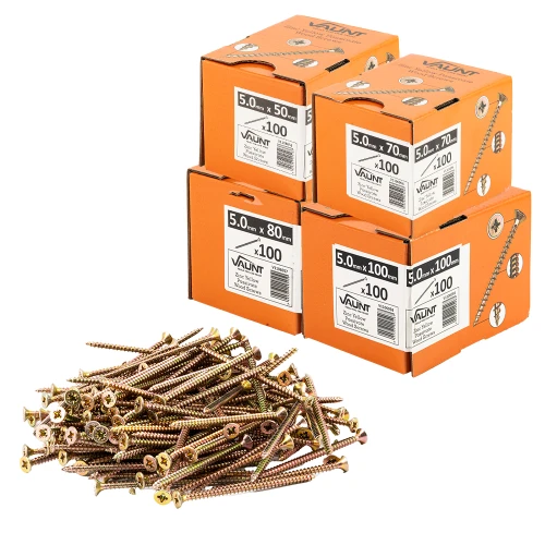 Vaunt 5.0mm Zinc Yellow Passivated Wood Screws - Pack of 800 image
