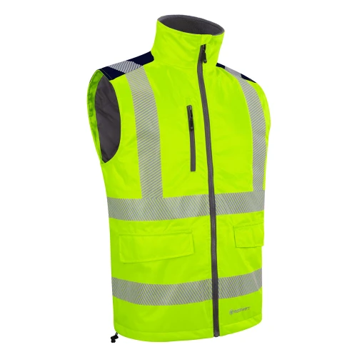 Beeswift Two Tone Hi-Vis Bodywarmer - Yellow image