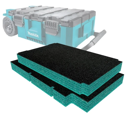 Shadow Foam Makita MAKTRAK Rolling Tool Chest Foam Inserts -  (70mm Teal) - Pack of 2 image