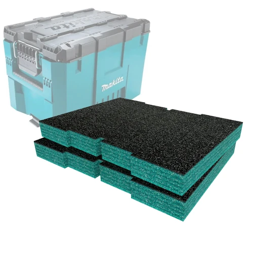 Shadow Foam Makita MAKTRAK XL Extension Toolbox Foam Inserts - (50mm Teal) - Pack of 2 image