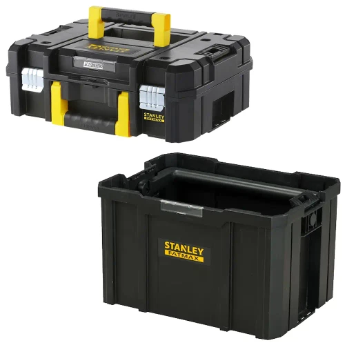 Stanley FMST1-75794 FatMax PRO-STACK Open Tote & FMST1-75502 FatMax PRO-STACK Shallow Box image