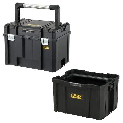 Stanley FMST1-75794 FatMax PRO-STACK Open Tote & FMST1-75796 FatMax PRO-STACK Deep Box Top Organiser image