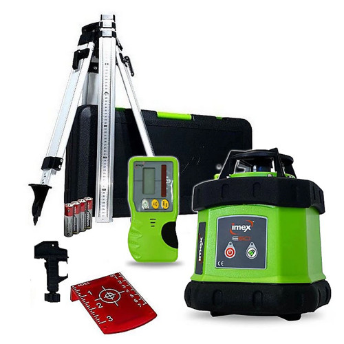 Imex 012-E60-KIT Rotating Laser E60 Kit, Tripod, LR1 Reciever, 2.0m Staff & Case image
