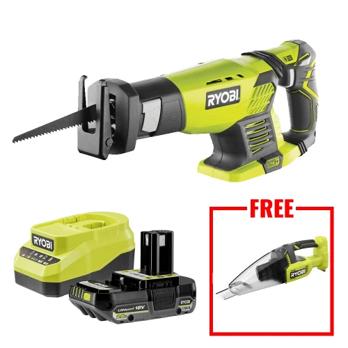 Ryobi RRS1801M 18V ONE+ Reciprocating Saw, 1x 2.5Ah Battery & Charger image