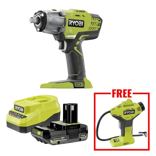 Ryobi R18IW3-0 18V ONE+ 1/2'' Impact Wrench, 1x 2.5Ah Battery & Charger image