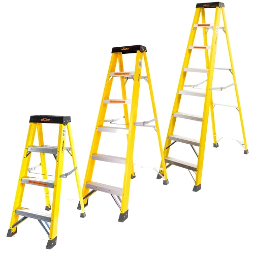 Vaunt 3 Piece 4, 6 & 8 Tread Fibreglass Step Ladder Set image