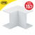 Centaur 36mm x 16mm uPVC Mini Trunking Internal Bend White - Pack of 2 image ebay15