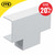 Centaur 25mm x 16mm uPVC Mini Trunking Equal Tee White - Pack of 2 image ebay20