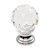 Carlisle Brass Crystal Faceted Knob With Finished Base 30mm - Clear Translucent Chrome image
