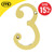 Carlisle Brass Numeral Face Fix No.3 - Polished image ebay15