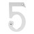 Carlisle Brass Numeral Face Fix No.5 - Satin Chrome image