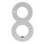 Carlisle Brass Numeral Face Fix No.8 - Polished Chrome image