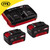 Einhell 3.0Ah 18V Power X-Change Li-Ion Batteries TwinPack & Twin Charger Kit image ebay