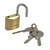 Brass Padlock 20mm c/w 3 Keys