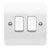 MK by Honeywell 10A 2 Gang SP 2-Way Flush Plateswitch